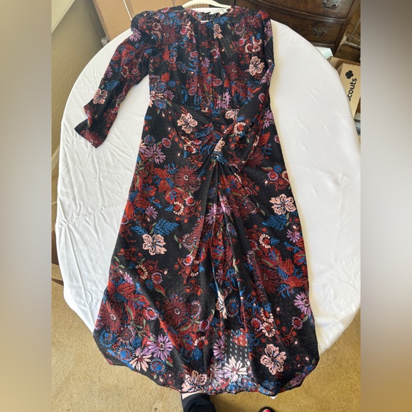 Veronica Beard Floral Long Sleeve Black Raylee Dress Women’s Size 10 New - Picture 11 of 11